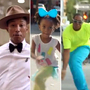 A variety of dancers from Pharrell Williams' video for the song "Happy."